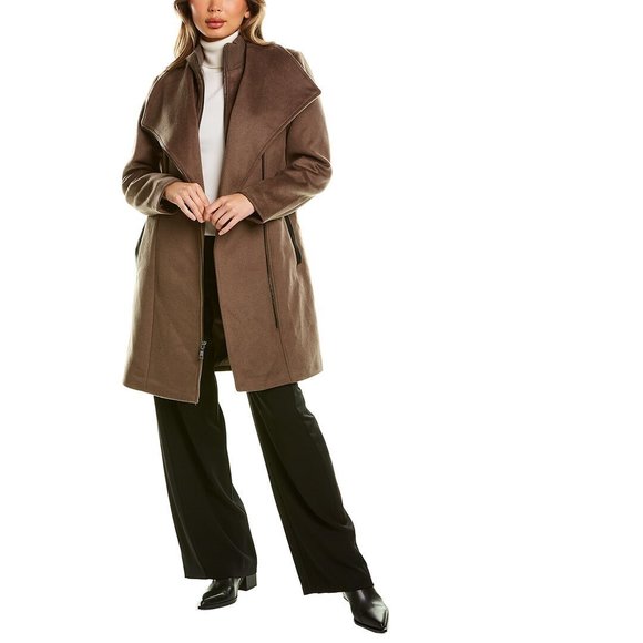 Vince Camuto Jackets & Blazers - Vince Camuto Belted Medium Wool-Blend Coat